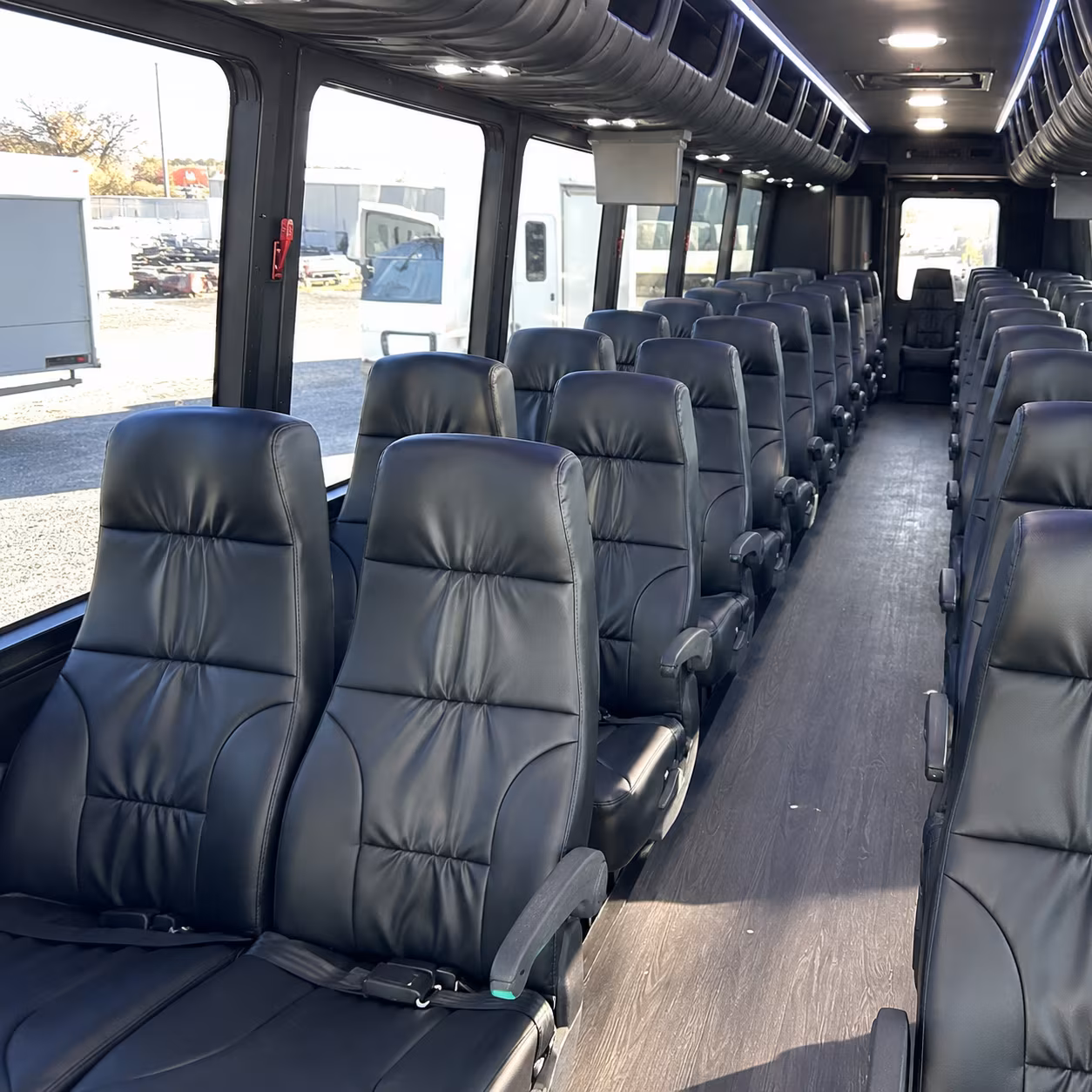 charter buses for georgetown hill country wedding weekends